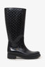Louis Vuitton Black Rubber Monogram Rain Boots Size 40 (As Is)