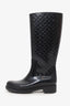 Louis Vuitton Black Rubber Monogram Rain Boots Size 40 (As Is)