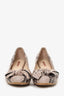 Prada Brown Python Bow Round Toe Block Heels Size 39.5