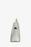 Staud White Leather PVC Top Handle 'Shirley' Bag