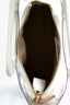 Staud White Leather PVC Top Handle 'Shirley' Bag