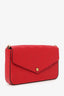 Louis Vuitton Red Leather Felicie Pochette