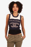 Pre-Loved Chanel™ Navy/White Ribbed Knit 'CC' Logo Tank Top Size 36