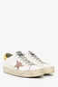 Golden Goose White Leather Distressed Hi Star Sneaker Size 38