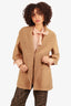 Mackage Wool Camel Knit Detail Collar Coat Size M (As Is)