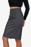 Thoery Grey Wool Blend Skirt Size 4