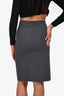 Thoery Grey Wool Blend Skirt Size 4