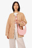 Coperni Pink Snakeskin Embossed Leather Swipe Bag