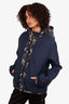 Fendi Blue/Grey Printed 'FF' Logo Reversible Jacket Size 46