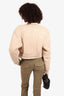 Givenchy Beige Cropped Embroidered Bomber Jacket Size XS
