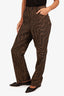 Fendi Brown FF Vertigo Motif Trousers Size 46