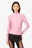 Coperni Pink Tight High Neck Top Size M