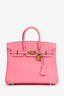 Hermès 2017 Rose Azalée Swift Retourne Birkin 25