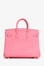Hermès 2017 Rose Azalée Swift Retourne Birkin 25