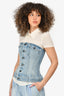 Alexander Wang Blue Denim Bustier Top Size 4