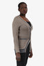 Brunello Cucinelli Grey Linen/Silk Sequin Cardigan Size M