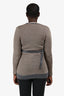 Brunello Cucinelli Grey Linen/Silk Sequin Cardigan Size M