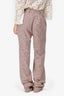 Cinq a Sept Pink Check Belted Trousers Size 10
