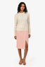 Jonathan Simkhai Pink Ribbed Slit Skirt Size S