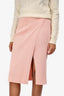 Jonathan Simkhai Pink Ribbed Slit Skirt Size S