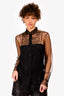 Christian Dior Mesh Button Down Shirt with Slip Size 4