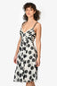 Dolce & Gabbana Black/White Polka Dot Silk Mini Dress Size 42