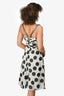Dolce & Gabbana Black/White Polka Dot Silk Mini Dress Size 42