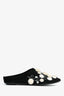 The Row Black Pom Pom Velvet Flats Size 36