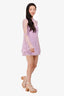 Katie May Light Purple Lace Long Sleeve 'Leilani' Mini Dress with Slip Size XS