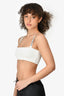 Christian Dior White Logo Strap Stretch Bralette Size XS