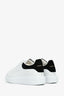 Alexander McQueen White Leather Black Chunky Sneakers Size 39