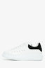 Alexander McQueen White Leather Black Chunky Sneakers Size 39