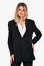 Bottega Veneta Black Wool Single Breasted Blazer Size 36