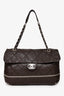 Pre-loved Chanel™ Brown Leather Expandable Ligne Flap Bag (As Is)