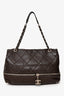 Pre-loved Chanel™ Brown Leather Expandable Ligne Flap Bag (As Is)