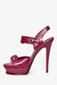 Saint Laurent Purple Patent Platform Tribute Heels Size 38.5