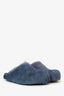 Marni Blue Fussbet Sabot Calf-hair Slippers Size 38