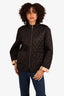 Burberry Black Diamond Quilted Zip-up Jacket Size X-Large
