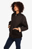 Burberry Black Diamond Quilted Zip-up Jacket Size X-Large
