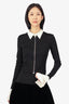 Helmut Lang Black Zip-Up Top Size S