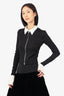 Helmut Lang Black Zip-Up Top Size S