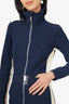 Cordova Navy/White Belted Over the Boot Ski Suit Size S
