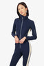 Cordova Navy/White Belted Over the Boot Ski Suit Size S
