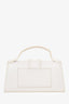 Jacquemus White Leather Les Classiques 'The Bambino' Bag with Strap