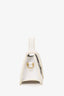 Jacquemus White Leather Les Classiques 'The Bambino' Bag with Strap