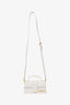 Jacquemus White Leather Les Classiques 'The Bambino' Bag with Strap