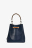 Louis Vuitton Navy Blue Epi Leather/Mustard Yellow NéoNoé BB Bucket Bag
