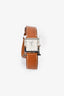 Hermes Gold Leather Double Tour 25mm 30mm Steel Heure Watch