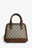 Gucci GG Supreme Brown Leather 1955 Horsebit Top Handle with Strap