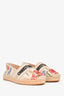 Christian Dior Beige/Floral Embroidered Espadrilles Size 37.5
